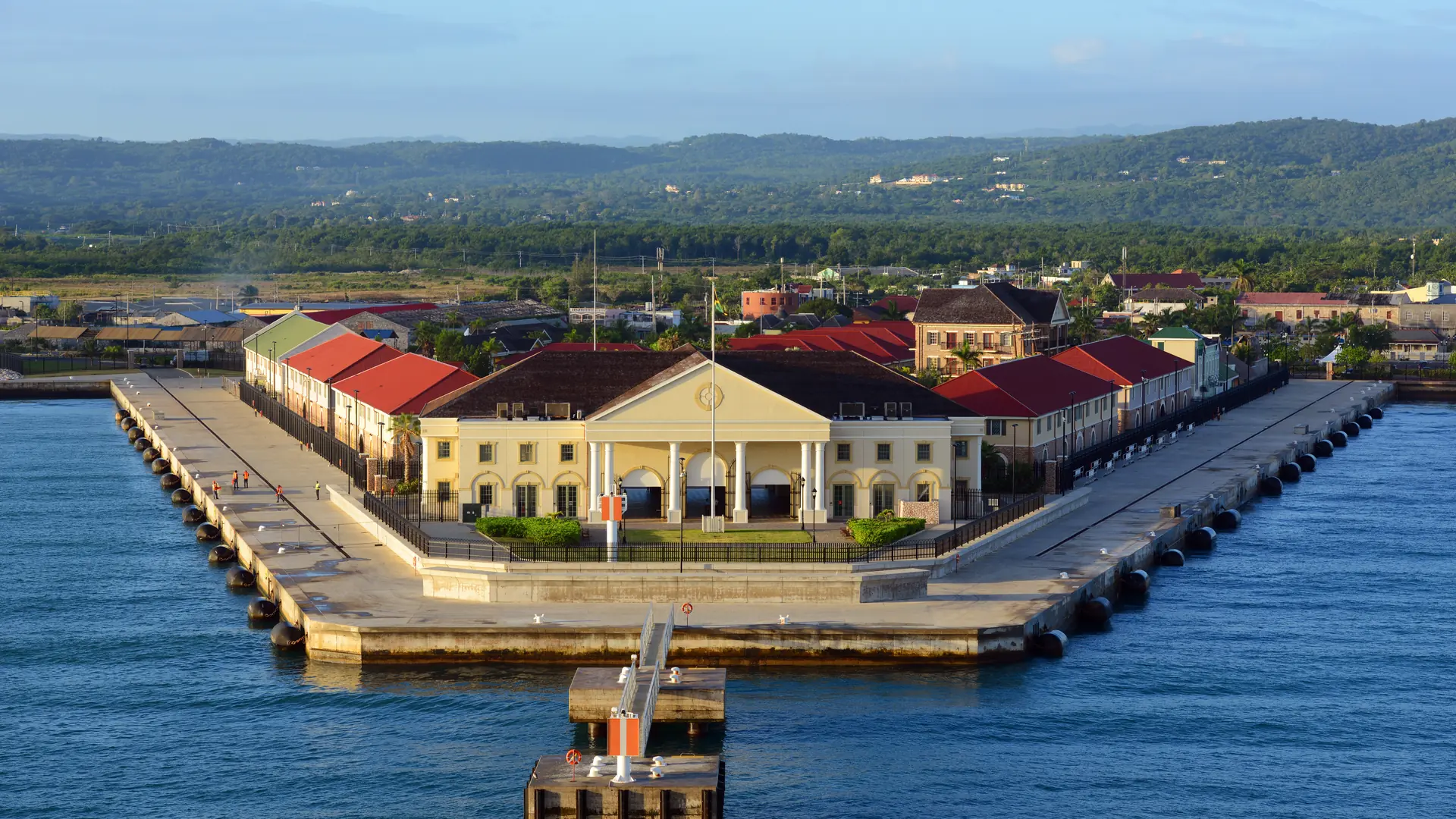 Cruise Port in the morning at Falmouth, Jamaica.