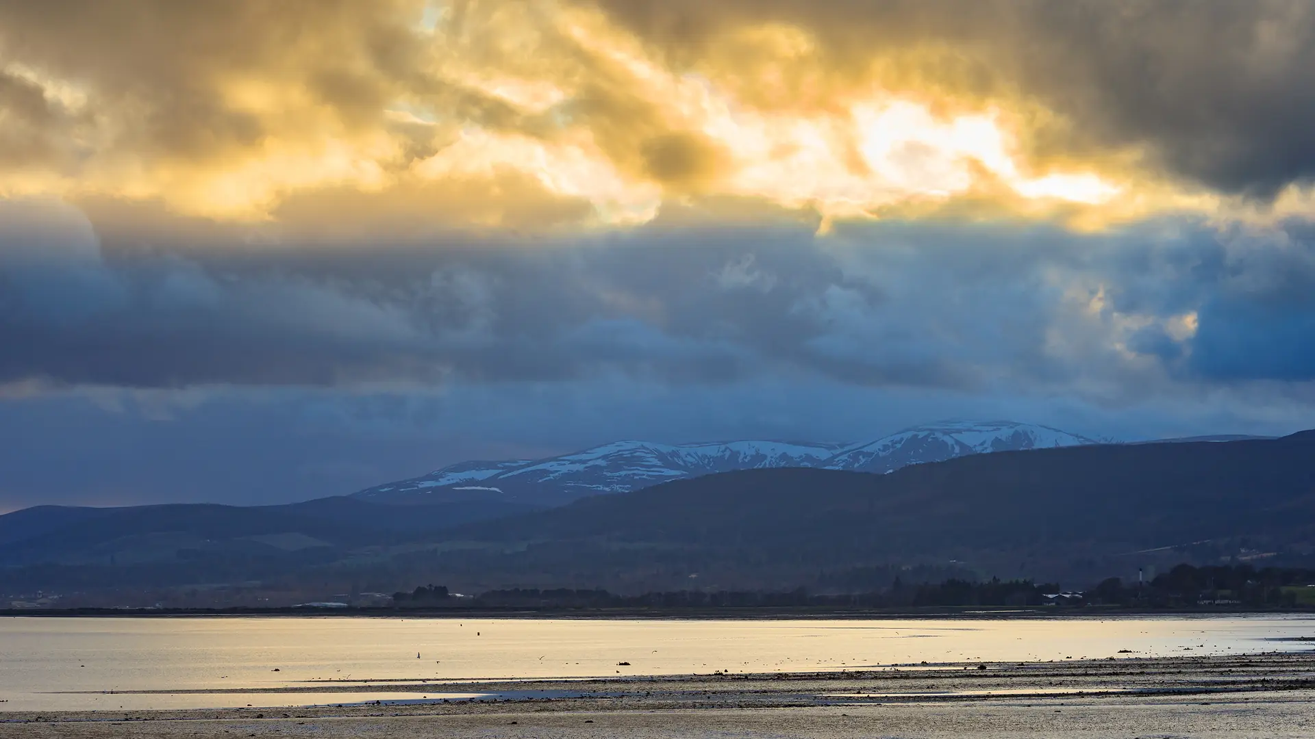 Landscape of mountain at Cromarty Firth in Invergordon, Scotland