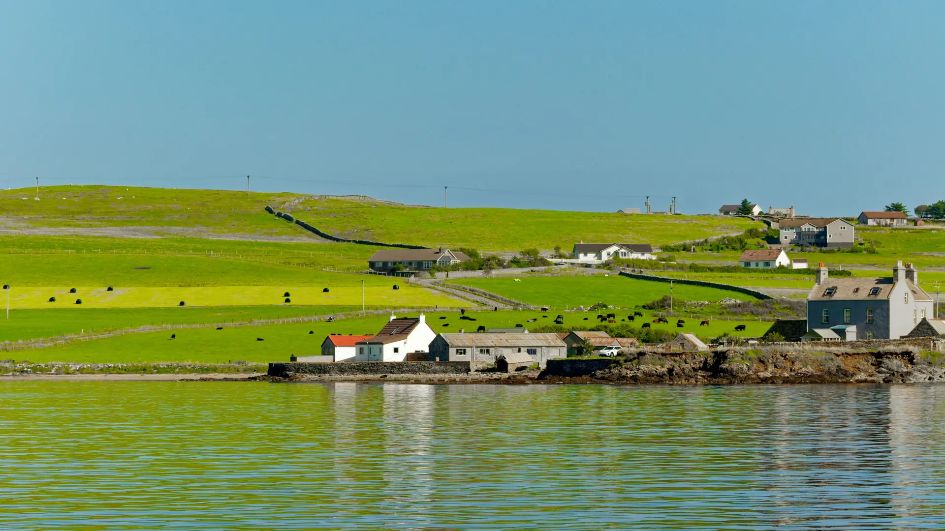LERWICK, SCOTLAND - September 5, 2023: Lerwick is the main town and port of the Shetland archipelago, Scotland. Lerwick has 7,000 residents, but 2 cruise ships easily doubles the population.