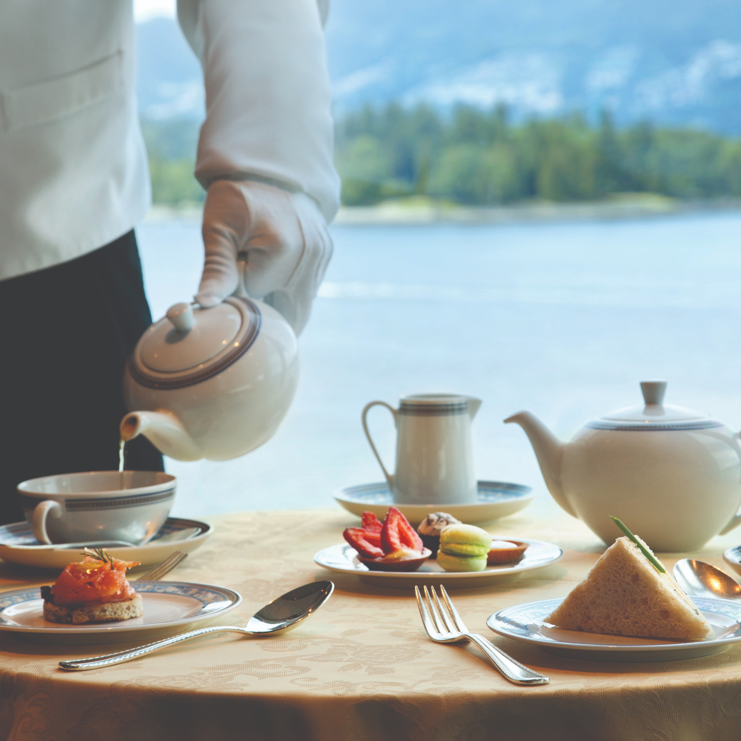 Server Pouring Tea