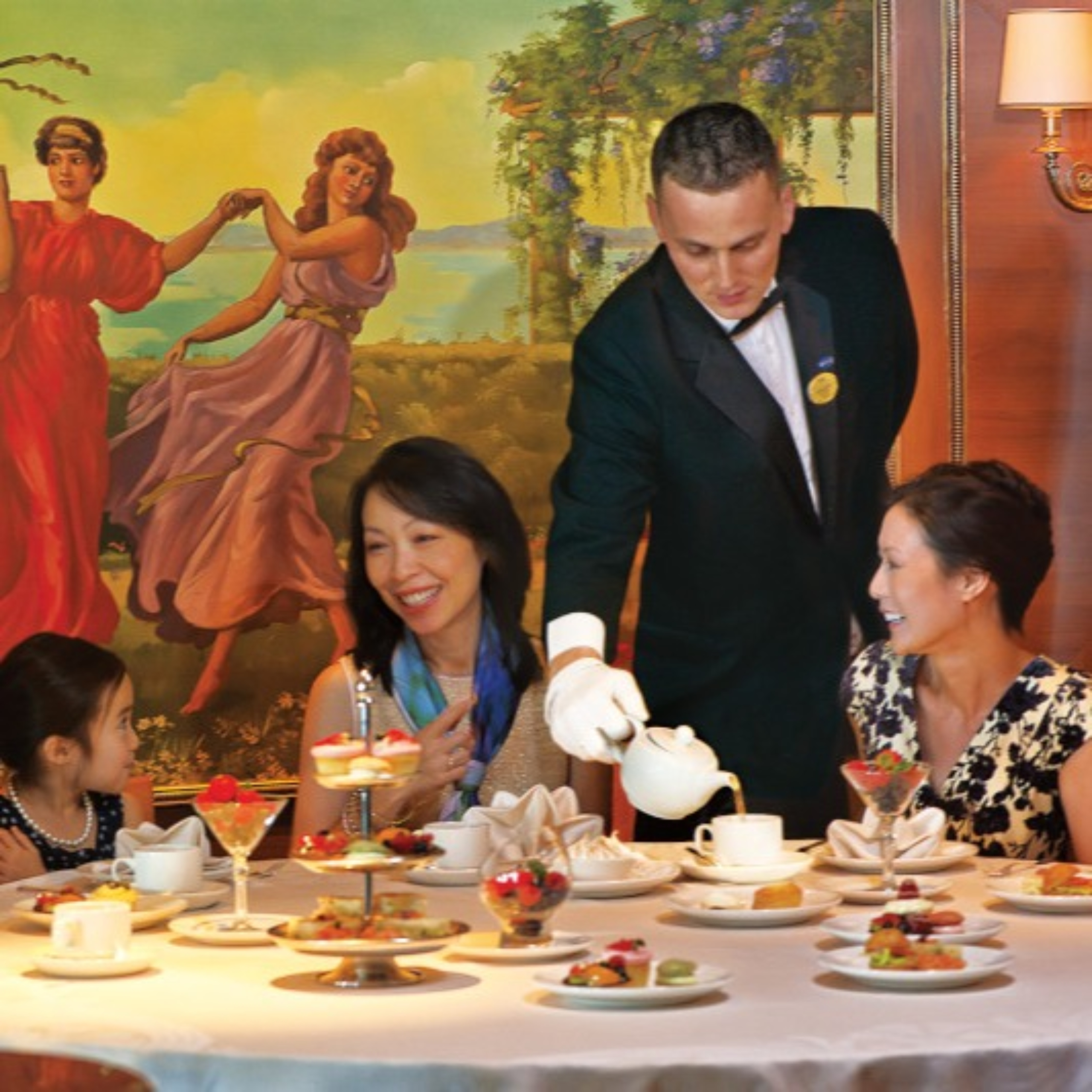 Family Drinking Tea