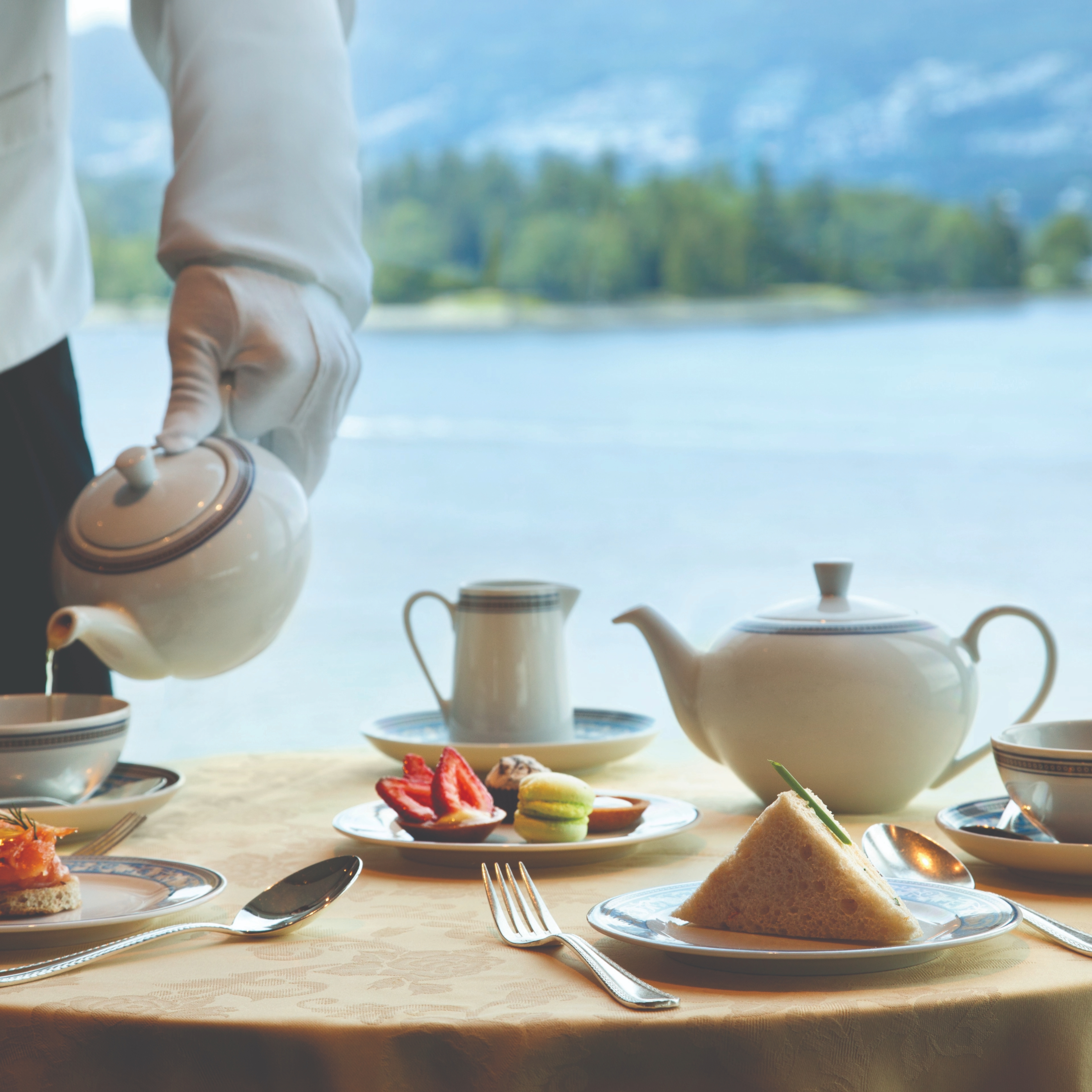 Tea being served
