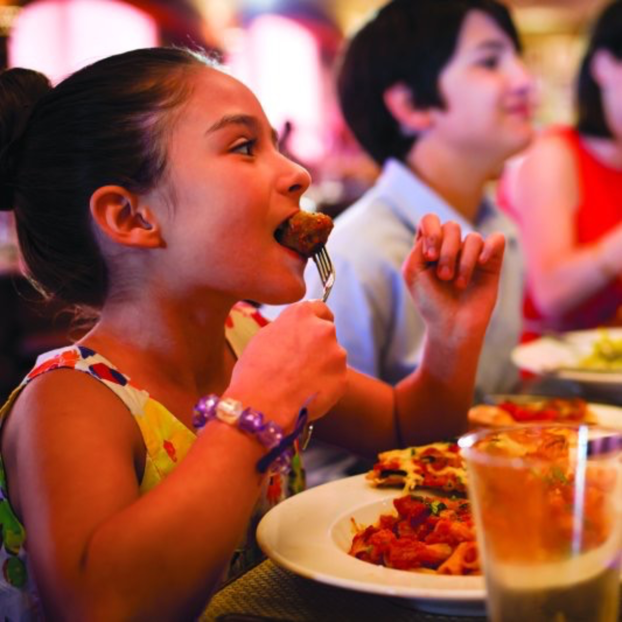 Kids eating