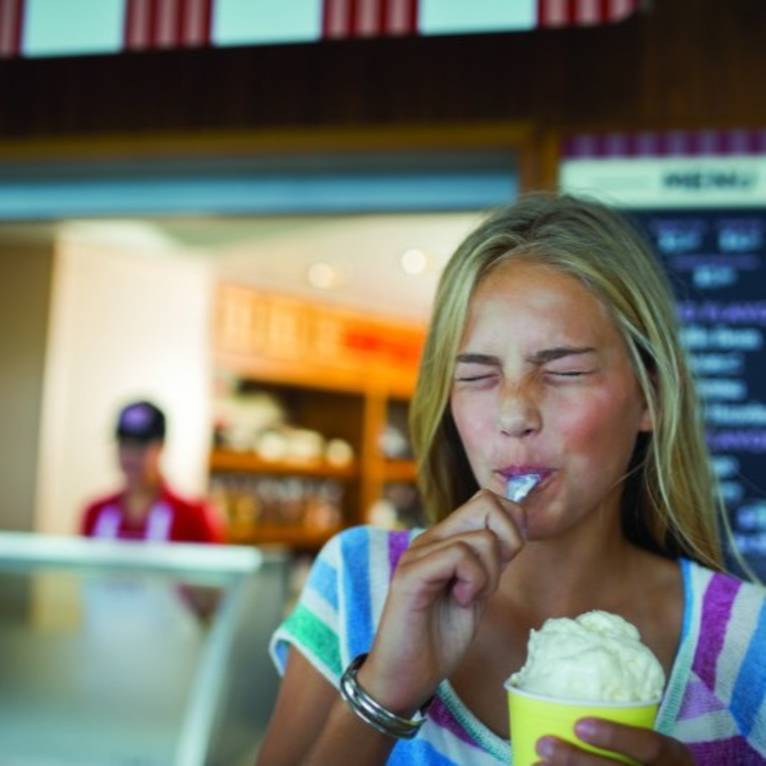 Girl eating gelato