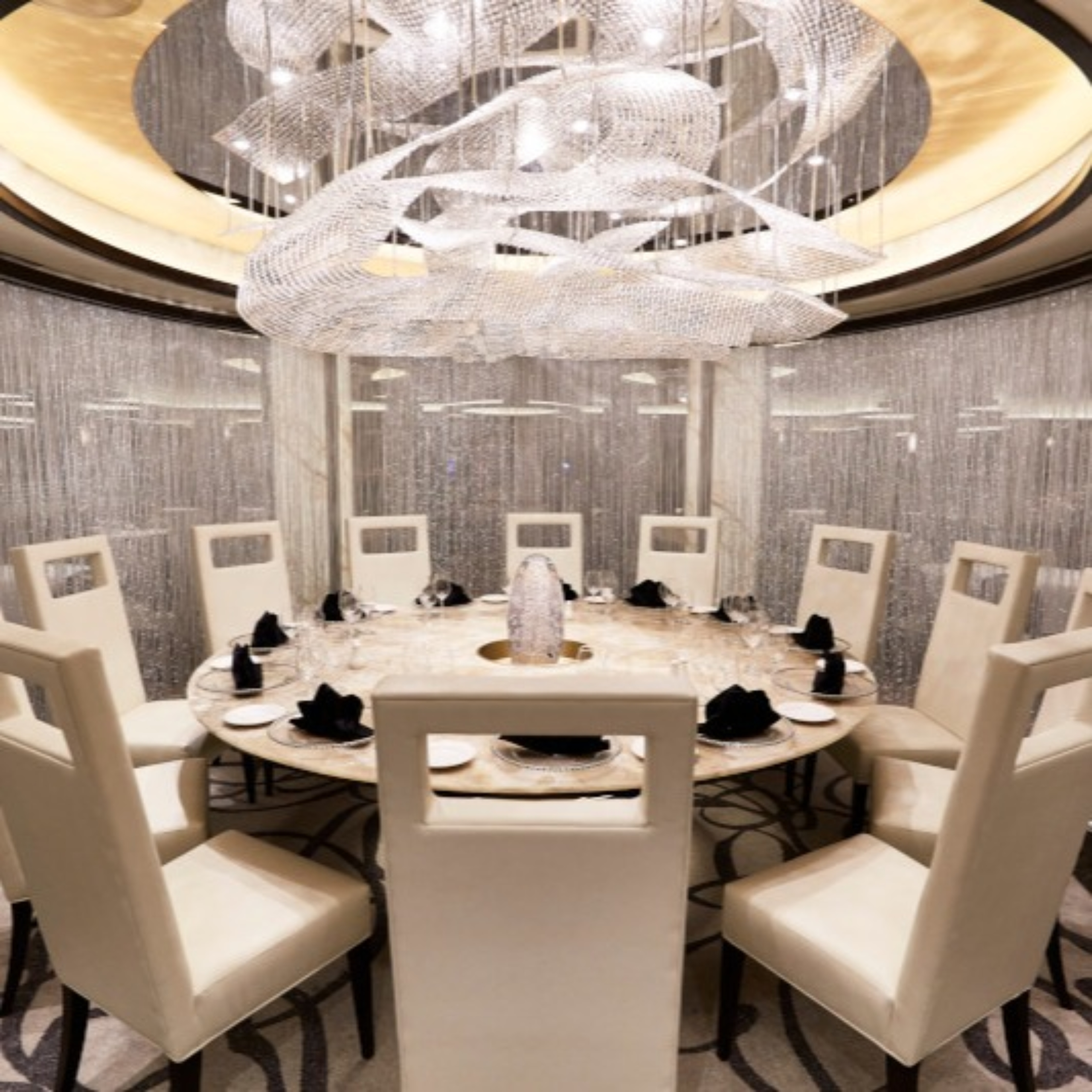 Dining Table with Chandelier