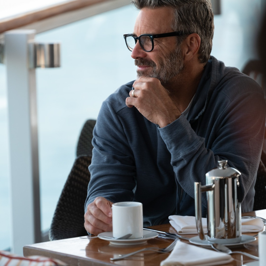 Man enjoying coffee