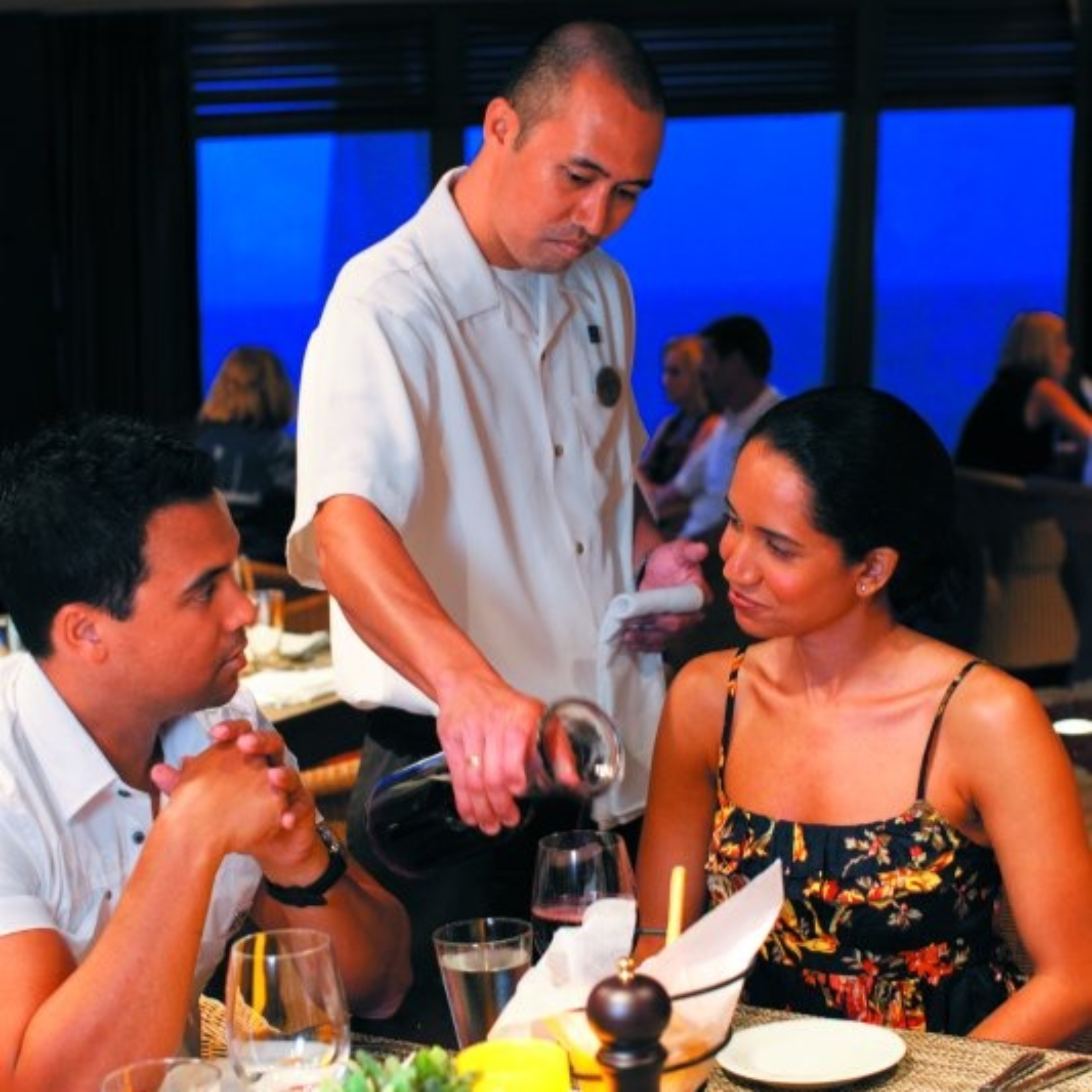 Couple eating