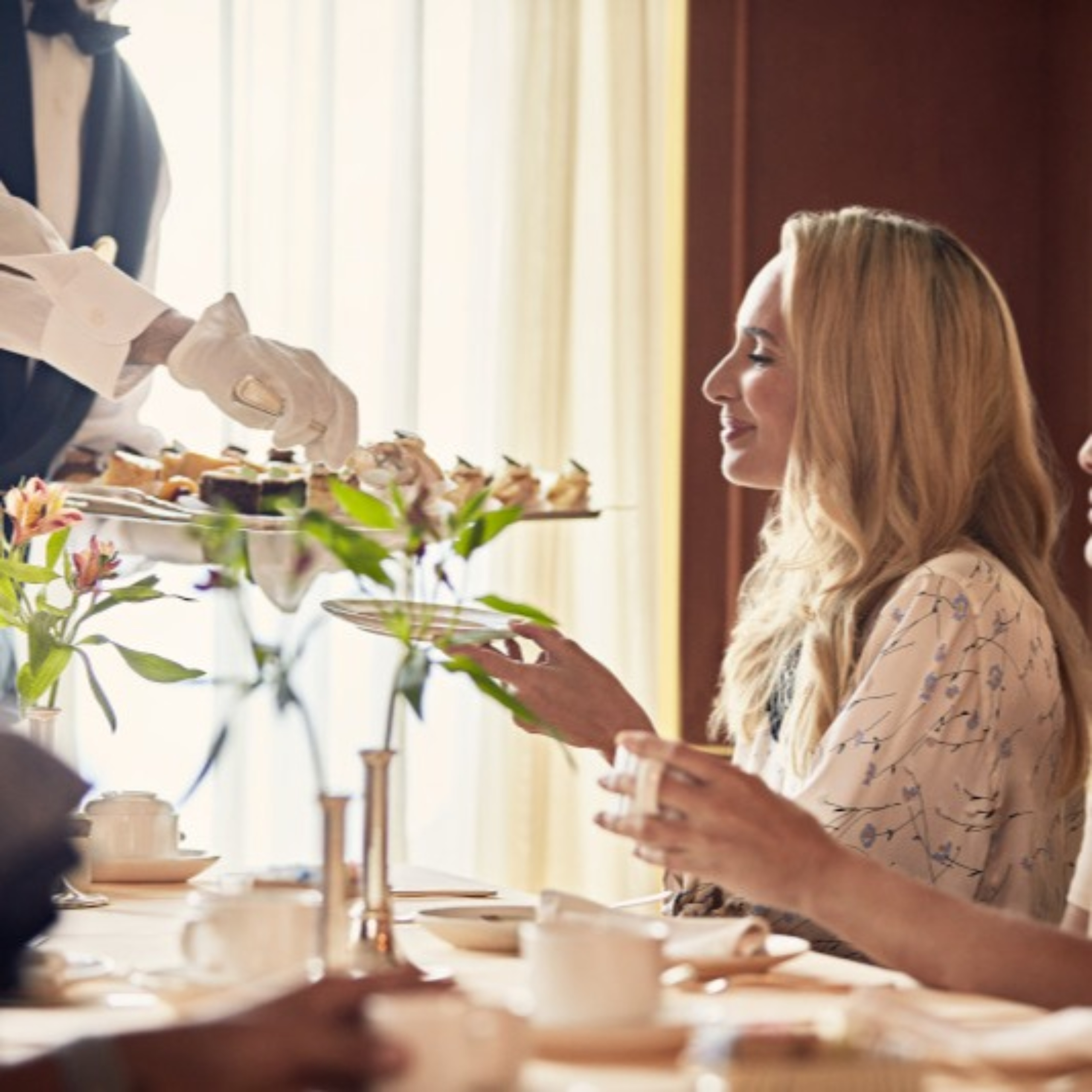 Waiter Serving Food