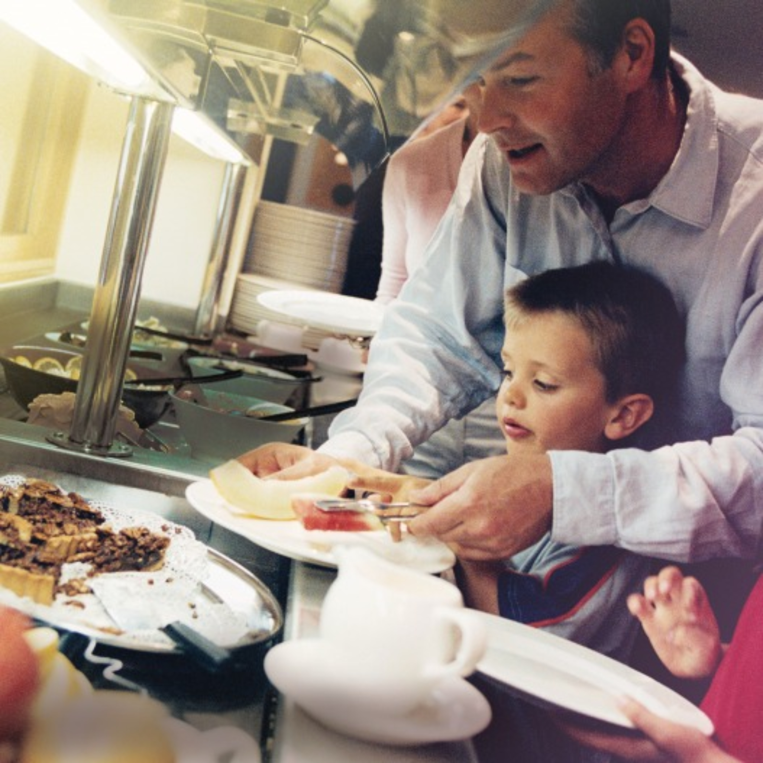 Family at Buffet