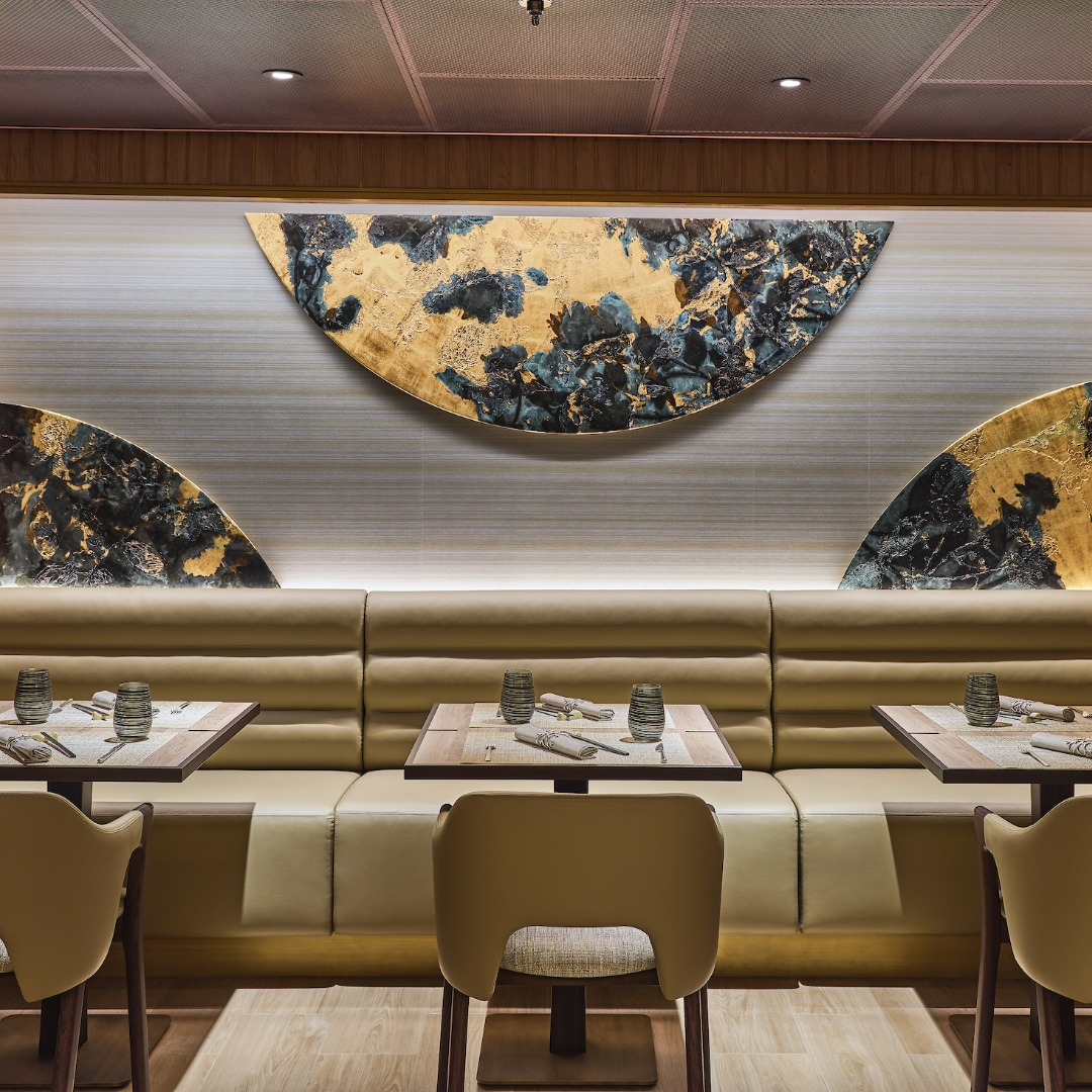 Asian inspired dining seating