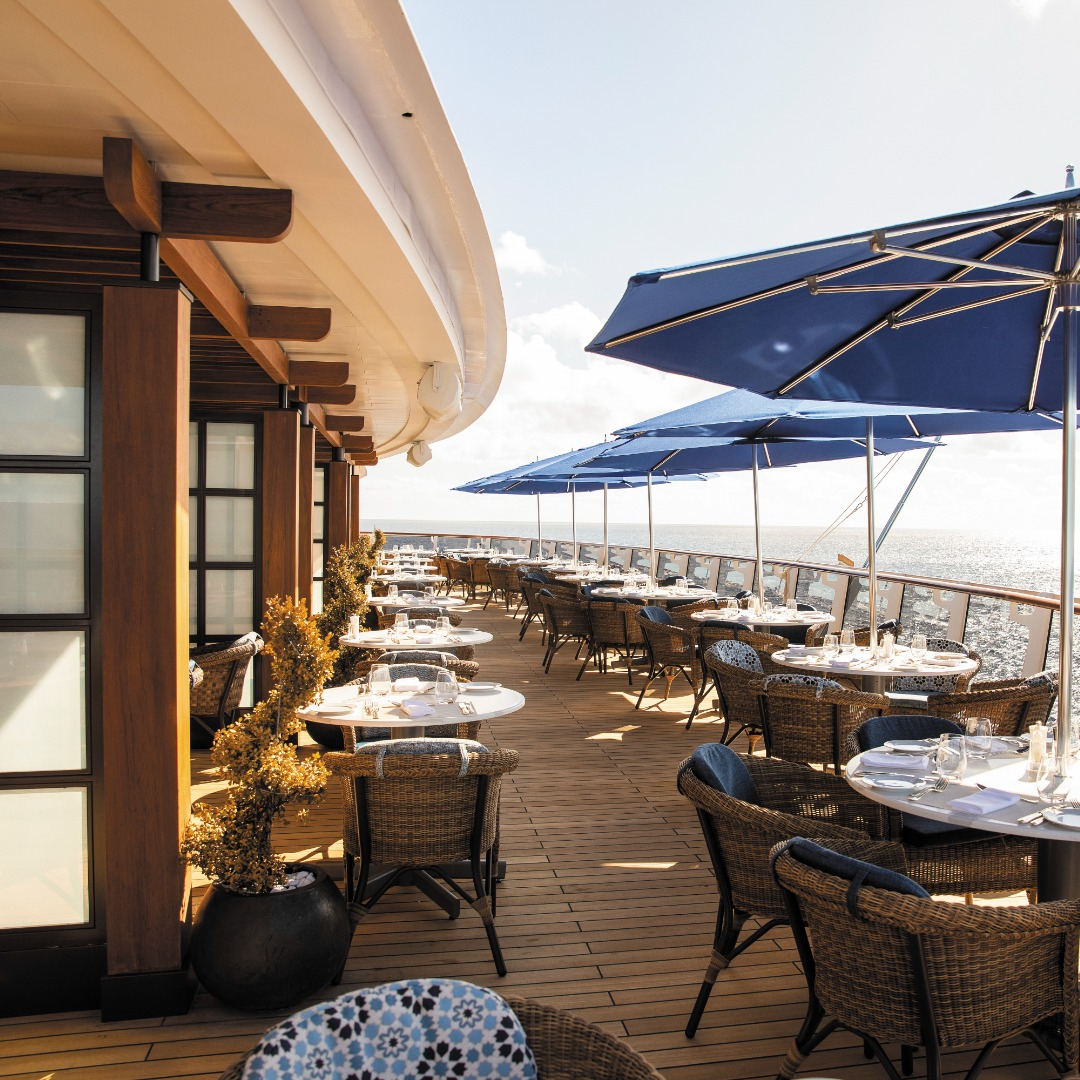 Terrace style outdoor seating