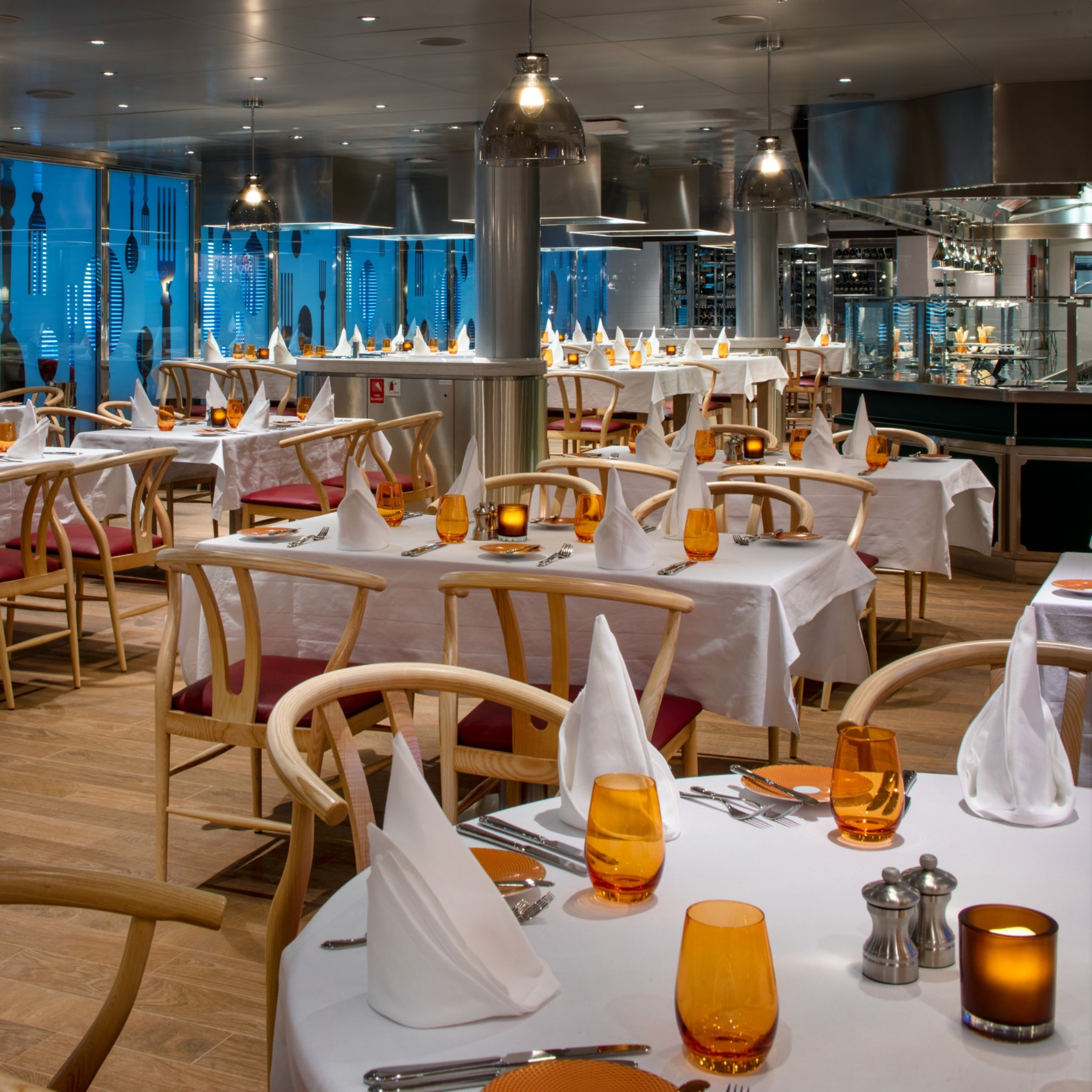 Orange place settings