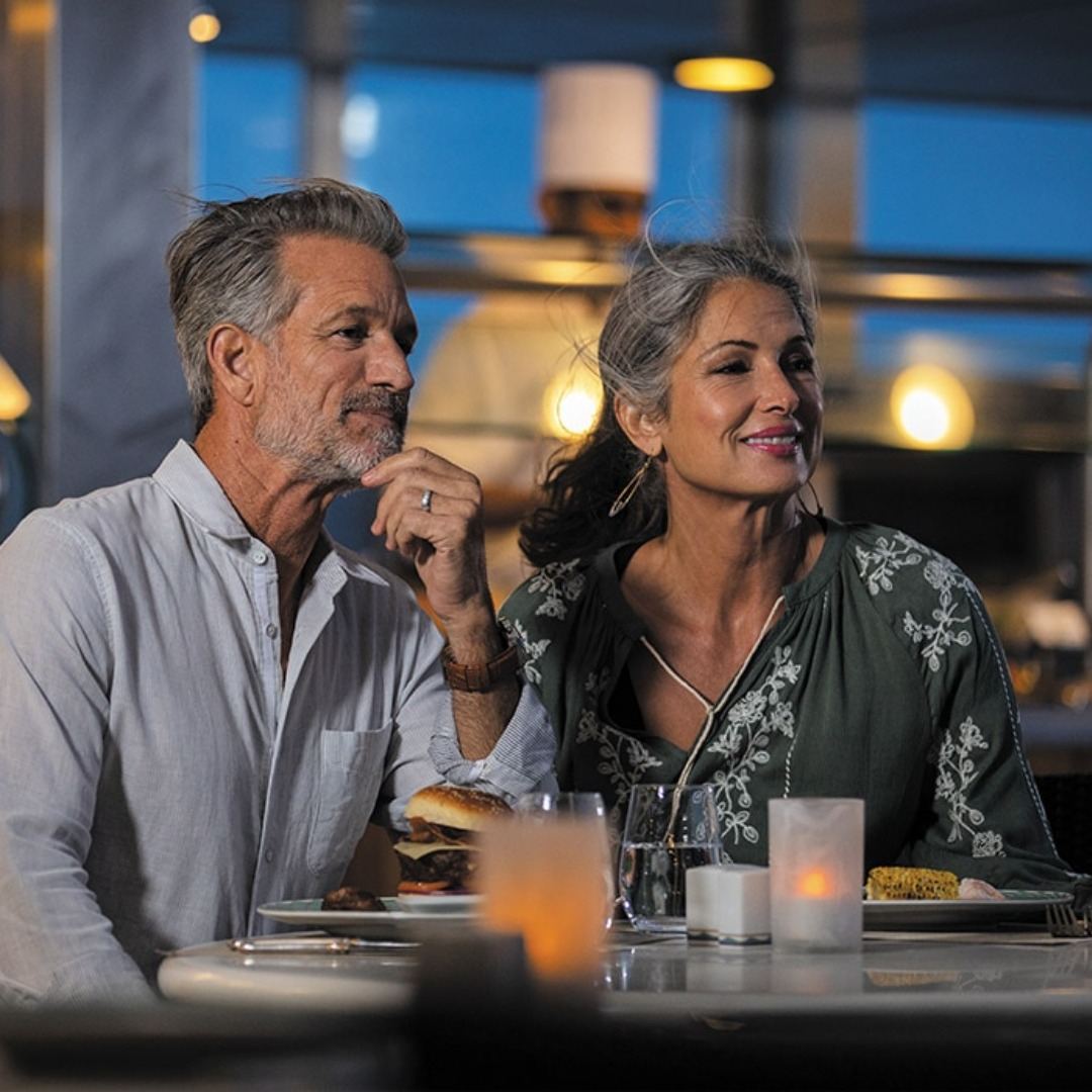 Couple enjoying meal