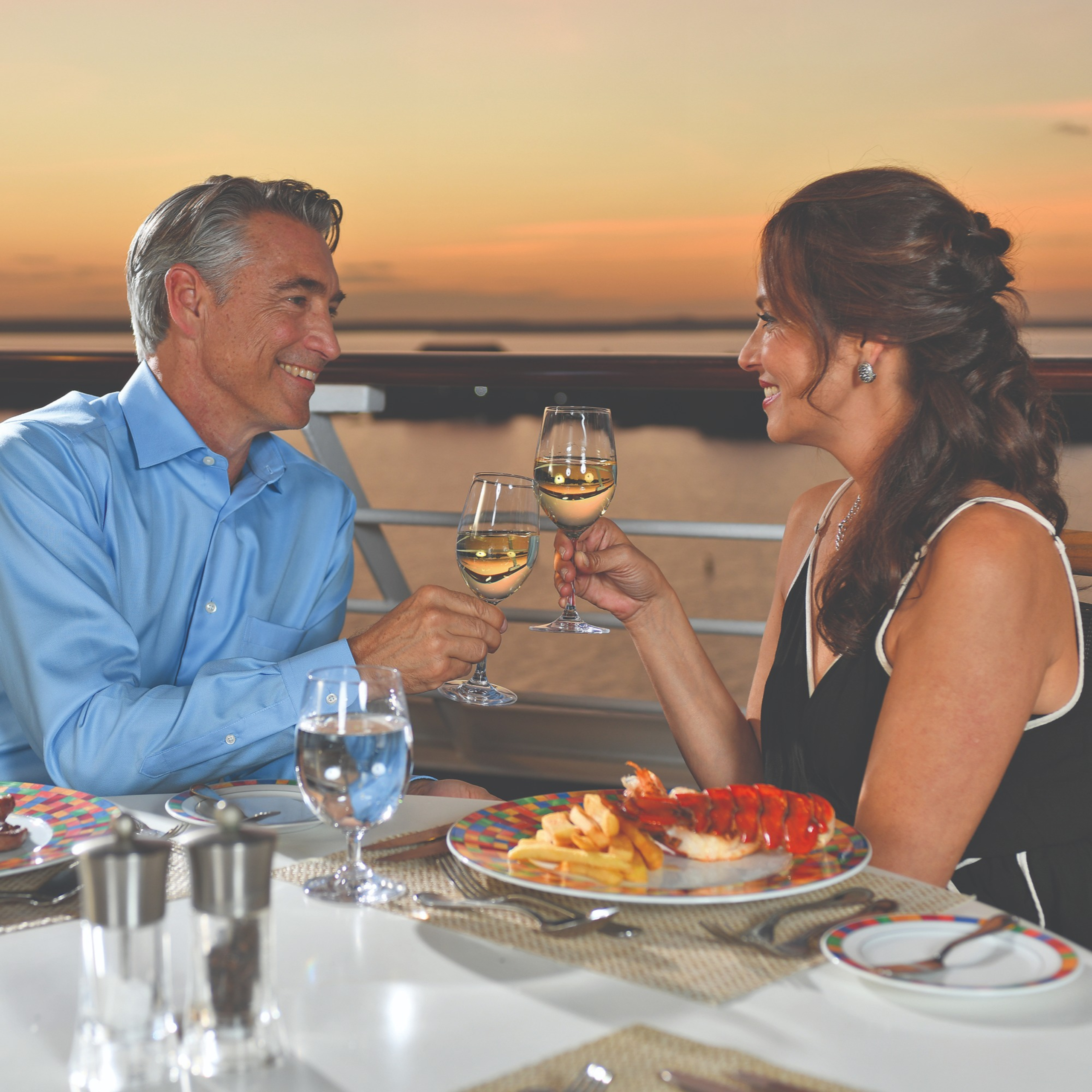 Couple Dining Outside