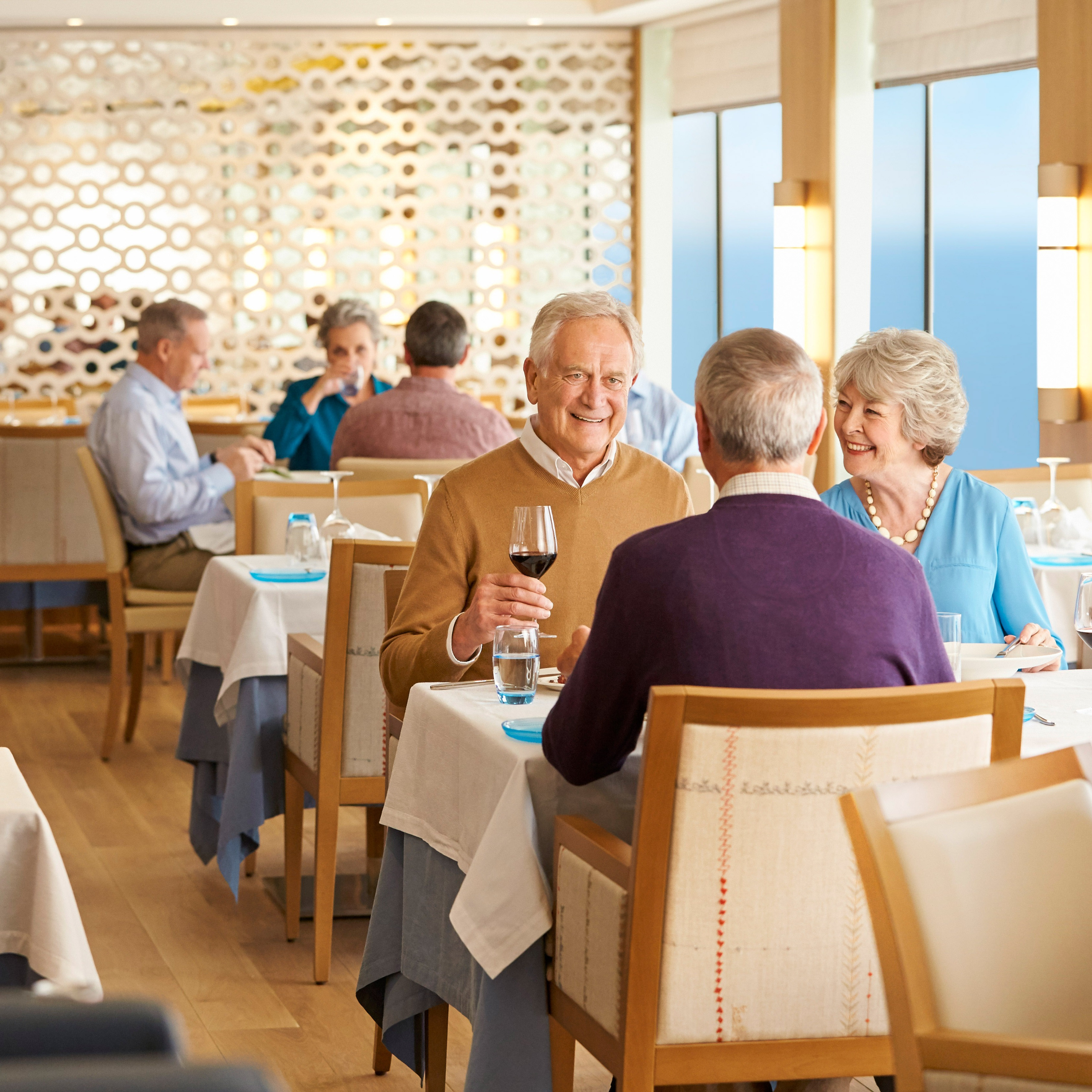 Guest Eating at Tables
