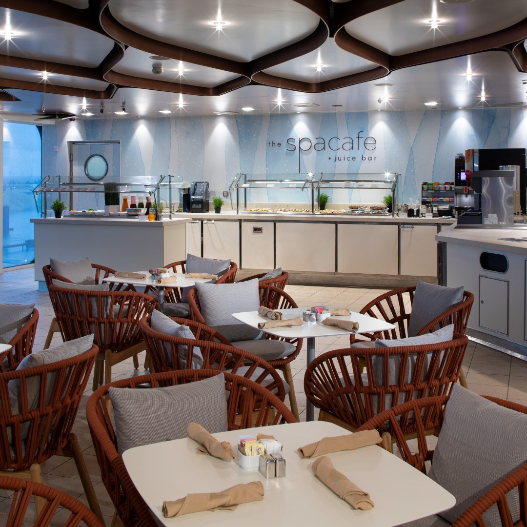 Cafe buffet and seating