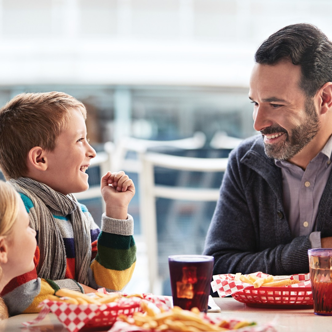 family at dinner table