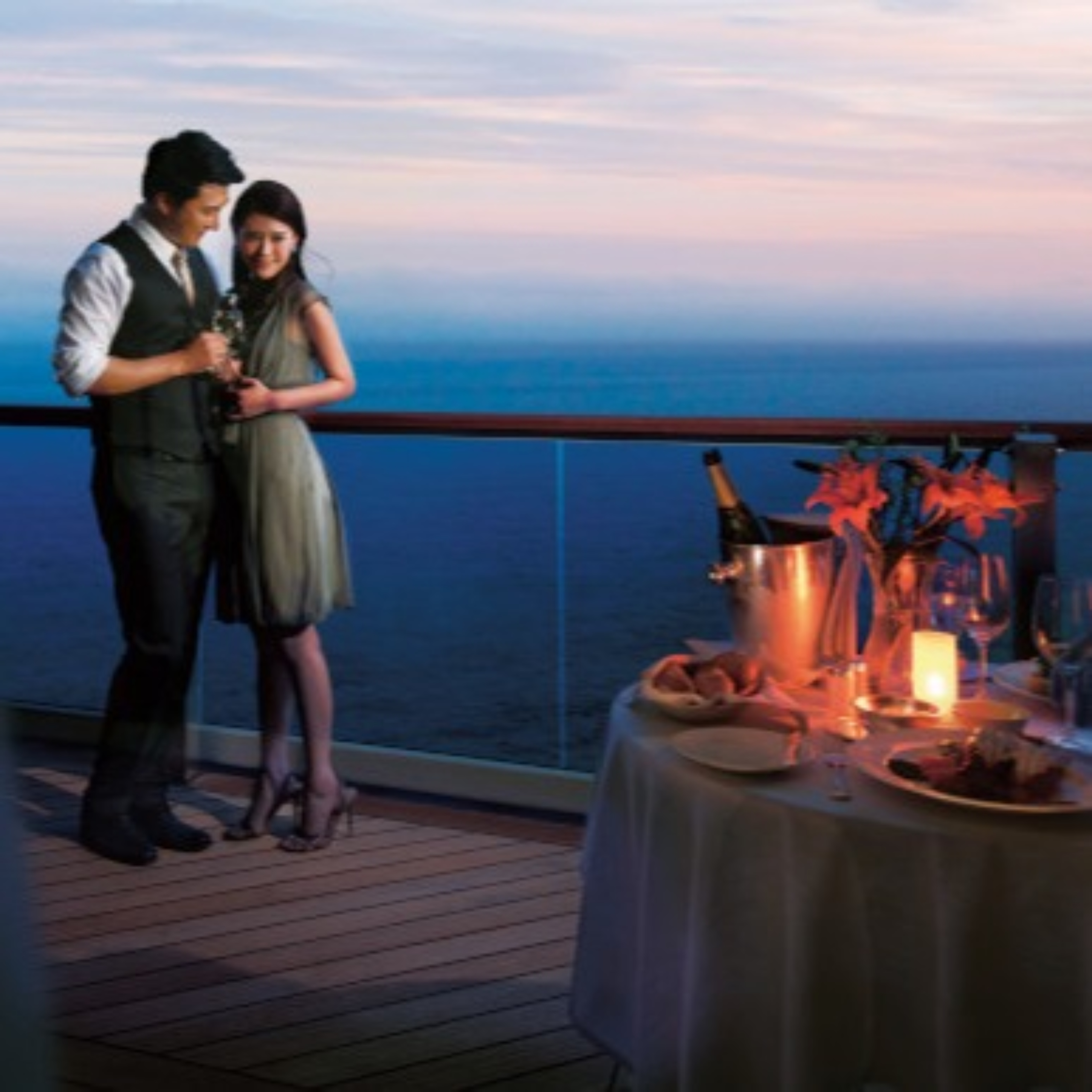 Couple at Balcony Dinner