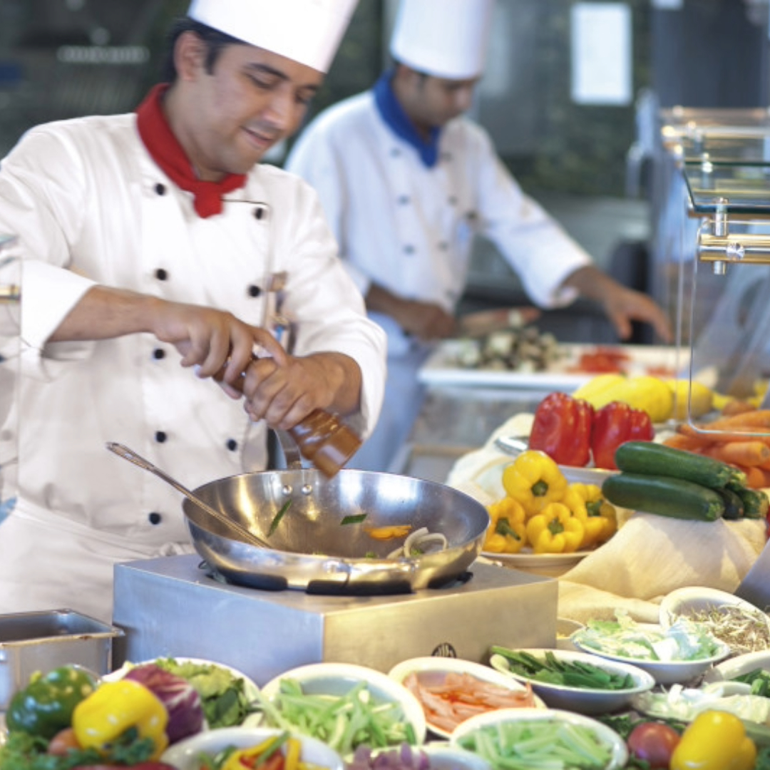 Chefs preparing food