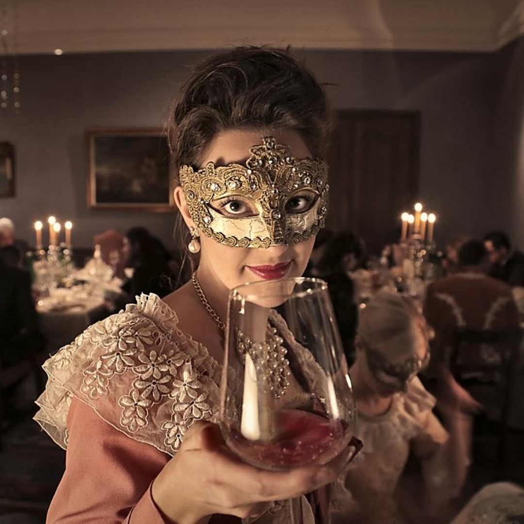 masked woman